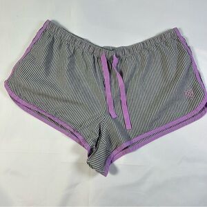 Victorias Secret Sleep 100% Cotton Gray & Purple Pajama Shorts Womens Size Small